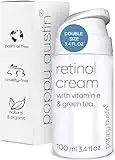 Poppy Austin 100 ml Retinol Cream - Vegan Face Cream with Vitamin E Green Tea- Organic Hydrating Moisturizer for Face- Neck & Décolleté Cream- Face Moisturizer for Women- Natural, Cruelty-Free, Made in the USA