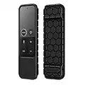 Fintie Protective Case for Apple TV 4K / HD Siri Remote (1st Generation) - Honey Comb Lightweight Anti Slip Shockproof Silicone Cover for Apple TV 4K 5th/ 4th Gen Siri Remote Controller (Black)