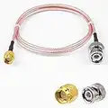 Vecys SMA Mâle vers BNC Mâle Câble Coaxial RF 50ohm SMA vers BNC RG 316 Câble de Raccordement 23.6"/60CM pour Antennes Radio Amateur Appareils LAN sans Fil Radios Wi-Fi