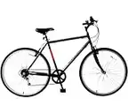 Discount Professional Avenue Mens Hybrid Bike 700c Wheel 21" Frame 6 Speed Black Red