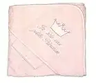 NISSANOU ® Serviette Cap Sortie de bain bébé idée cadeau naissance bébé maternité ou idée annonce de grossesse (ROSE PRINCESSE)