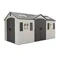 Lifetime 60079 Outdoor Storage Dual Entry Shed, 15 x 8 ft, Desert Sand