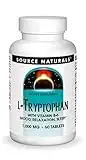 Source Naturals L-Tryptophan with Vitamin B-6 1000 mg Support Mood, Relaxation And Sleep - 60 Tablets