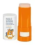 Helan, Sole Bimbi, Stick Protezione Solare 50+ SPF - Burrocacao Labbra Resistente all'Acqua, Protegge da Eritema e Scottature Solari, con Aloe Vera e Olio di Mandorle Dolci per Pelle Morbida, 8 ml