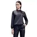 HOTSUIT Sauna Suit Women Weight Loss Gym Workout Sauna Jacket Pants Sweat Suits, Black, L