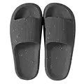 House Slipper For Man Women Pillow Slides  Non-Slip Lightweight Open-toe Shower Shoes Quick Drying  Extra Thick Sandals (Black, numeric_6_point_5)