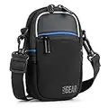 USA Gear Compact Camera Case (Black) Point and Shoot Camera Bag with Accessory Pockets, Rain Cover and Shoulder Strap - Compatible with Sony CyberShot, Canon PowerShot ELPH, Nikon COOLPIX and More