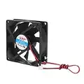 luosh 12V Ventilateur de Refroidissement sans balais à 2 Broches Refroidisseur de Refroidissement pour PC Ordinateur Système CPU Radiateurs Radiateurs, 80x80x25mm