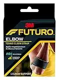 Futuro Sport Tennis Elbow Support Adjustable, Black, 1 Count