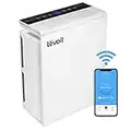 Levoit Purificatore d'Aria Hepa Casa WiFi, Indicatore Qualità Aria, Monitor Durata Filtro, Timer, Modalità Sonno 23dB per Allergie, Formaldeide, Animali Domestici, Fumi, Superfici Massime 55m²