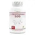 L-Tryptophane 500 mg - 300 capsules végétaliennes - Acide aminé pur issu de la fermentation végétale - Sans additifs - Hautement dosé - Végétalien