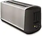 Moulinex Subito 4 Toaster, 2 lange Schlitze, 1700 W, Eco-Modus, Thermostat 7 Positionen, Brotzentrierung LS342D10, Edelstahl