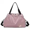 Vllcsla Bolsa Deportiva con Bolsillo para Mojado para Mujer - Bolsa de Viaje Impermeable y Resistente al Desgarro Práctica Bolsa de Mano para el Fin de Semana Bolso Bandolera (Rosa Oscuro)