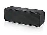 Altoparlante Bluetooth Senza Fili con Porta per schede AUX/USB/TF, Altoparlante Doppia stereo portatile esterno con Audio HD, Radio FM per Viaggio festa (nero 1)