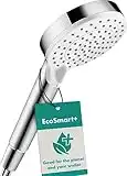 hansgrohe Crometta Pommeau de Douche économie d'eau, Douchette à main Vario Green 6l/min, blanc/chromé, 26336400