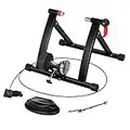 Yaheetech Turbo Trainer Bike Trainers Bike Stand for Indoor Riding Road Bike Training Stand with 6 Speed Levels & Noise Reduction Wheel for 26''-29'' Wheels