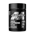 Caffeine Pills, MuscleTech 100% Caffeine PreWorkout Energy Pills, Mental Focus + Energy Supplement, 200mg of Pure Caffeine, Pre Workout for Men & Women, 150 Capsules