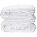 Celeep Polyester Comforter - White - All Season Down Alternative Thin Duvet Insert - Soft - Plush Microfiber Fill - Machine Washable, King - 102"x 90"