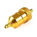 EVGATSAUTO Filtro carburante di ricambio per motocicletta, 1/4 "6mm Filtro olio Benzina Gasonline Filtro detergente adatto per moto ATV Pit Dirt Bike Giallo