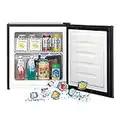 BANGSON Mini freezer, 1.1 Cu.ft Upright Freezer, Standing Meat Freezer, Single Reversible Door, Removable Shelves, For Garage/Home/Kitchen/Office, Black