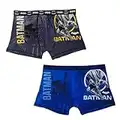 Batman Boxers Homme, Textile élastique Doux, Caleçons Boxers, Culottes sous-Vêtements pour Hommes et Adolescents, Lot de 2 Boxers DC Comics | Taille M