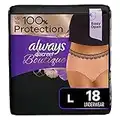 Always Discreet Boutique Adult Incontinence & Postpartum Underwear for Women, Maximum Protection, Peach, Large, 18 Count
