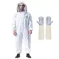 Professional Bee Suit for Men Women, Beekeeping Suit Beekeeper Suit with Glove &Ventilated Hood, Multi-Size Bee Outfit for Backyard and Bee Keeper