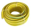 Tubo innaffio per irrigazione 6 strati antitorsione Giallo Flessibile antialga retinato da giardino (Diametro 1/2" - 25 metri)