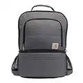 Carhartt Insulated 24 Can Two Compartment Cooler Backpack, Backpack with Fully-Insulated Cooler Base, Gray