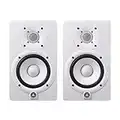 YAMAHA HS5 W 5-Inch Powered Studio Monitor (White, 2-Pack) Bundle (2 Items)