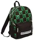 Minecraft Rucksack Kinder Erwachsene Creeper Gamer Schultasche Gaming Laptop Rucksack Geschenk für Gamer, Schwarz , Einheitsgröße