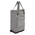 Baroni Home Carrello Spesa con ruote, Carrello Portaspesa Pieghevole, Borsa Carrello Spesa, Trolley per la spesa, 56x32x20 cm, Grigio