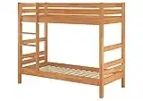 Erst-Holz® Etagenbett für Erwachsene Stockbett Buche Natur massiv 90x200 Hochbett mit 2 Rollroste 60.17-09