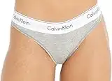 Calvin Klein - Women's Underwear - Bikini Brief - Modern Cotton - Medium Rise Waist - Signature Waistband Elastic - Grey Heather - M