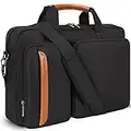 DOMISO 17,3 pollici Borsa per PC Portatile Borsa a Tracolla per Notebook Impermeabile Laptop Ventiquattrore per 17.3" HP Pavilion 17/Dell Inspiron 17/HP 17/Lenovo/MSI/ASUS,Nero