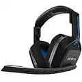 ASTRO Gaming A20 Casque Gamer, ASTRO Audio, Dolby ATMOS, Longevité de la Batterie + 15 hrs, Résistant aux Chocs, Connexion sans Fil 5,8 GHz, Compatible avec PS5, PS4, PC, Mac, Switch - Noir/Bleu