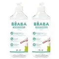 BÉABA, Detergente per biberon e accessori per la pappa, 100% di origine naturale, prodotto in Francia, senza profumo, flaconi 100% biodegradabili, lotto di 2x500 ml