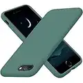 Cordking iPhone 8 Plus Case, iPhone 7 Plus Case, Silicone Slim Shockproof Phone Case with [Soft Anti-Scratch Microfiber Lining], 5.5 inch, Midnight Green