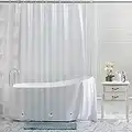 Trimming Shop Rideau de Douche PEVA avec aimants inférieurs - Doublure de Rideau de Douche Transparente résistante à la moisissure et à la moisissure avec 12 Crochets pour Rideaux - 180 cm x 200 cm