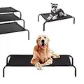 Elevated Dog Bed Large Dog Sofa Bed Raised Dog Bed Outdoor Raised Pet Cot Cooling Mat Dog Pet Bed Dogs Camping Bed Washable Breathable Mesh & No-Slip Rubber Feet Travel Orthopedic Dog Cat Bed