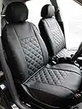 Carseatcover-UK® Front Pair KNIGHTSBRIDGE LEATHER LOOK Car Seat Covers