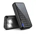 Solar Powerbank 26800mAh Externer Akku: Power Bank Tragbares Ladegerät Handy Akkupack für Camping Outdoor Kompatibel Phone | Android