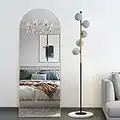 RACHMADES 65inx22in Body Mirror, Floor Mirror with Stand, Wall Mirror Standing Hanging or Leaning Against Wall for Bedroom, Sleek Arched-Top Mirror, Modern Full Length Mirror