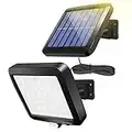 Shuniu - Luces solares de pared para exteriores con sensor de movimiento, 56 ledes ultra brillantes IP65, impermeable, separable, luz solar de seguridad para patio, patio, garaje, entrada y porche