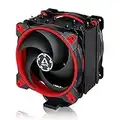 ARCTIC Freezer 34 Esports Duo - Refroidisseur CPU Push-Pull, Dissipation de Chaleur, Moteur Silencieux, 200-2100 RPM, 2 Ventilateurs PWM 120 mm, Compatible avec Le LGA1700 - Rouge