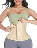 FeelinGirl Fajas Reductoras Moldeadoras Control de Abdomen para Mujer Corset Reductor De Entrenamiento Waist Trainer con Gancho De Tres Botones Shapewear Faja Lumbar con 9 Huesos De Acero