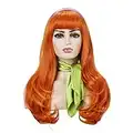 Daphne Wig Women Halloween Daphne Costume Party Cosplay Wig with Accessories (Color-1)