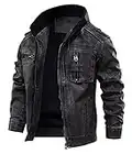 Black Distressed Leather Jackets For Men's - Cafe Racer Jackets Adult | [1108762] Tavares, S