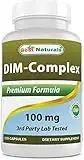 Best Naturals DIM Supplement 100 mg 120 Capsules, DIM for Estrogen Metabolism & Balance, For Menopause, Body Building, PCOS & Hormonal Acne