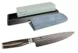 Juego de regalo Kai Shun Premier Tim Mälzer TDM-1706, cuchillo de cocina japonés ultra afilado de 32 capas de acero de damasco | + piedra de afilar Kai AP-0305 | + gamuza de limpieza premium